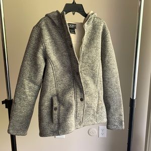 Grey hooded jacket